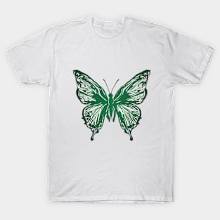 Butterfly Emerald Green Shadow Silhouette Anime Style Collection No. 308 T-Shirt